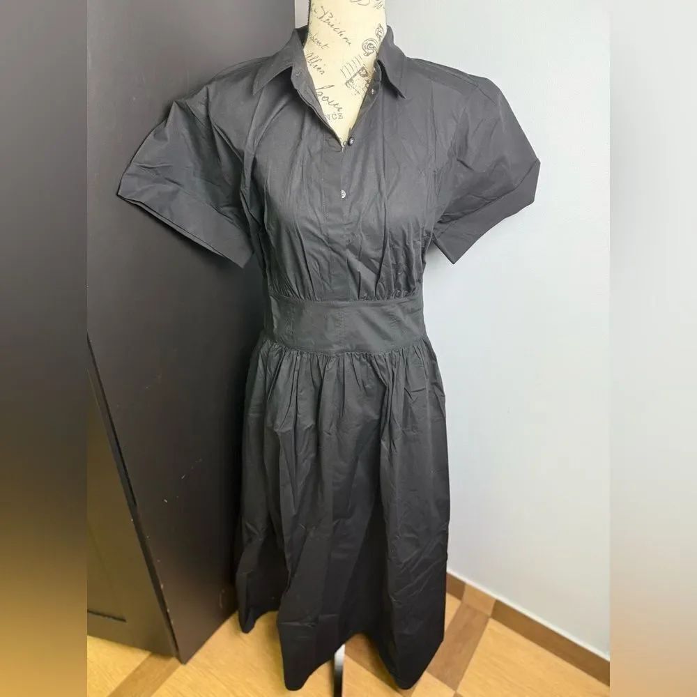 J.Crew Fitted-waist shirt-dress in stretch cotton poplin NWT Size 6